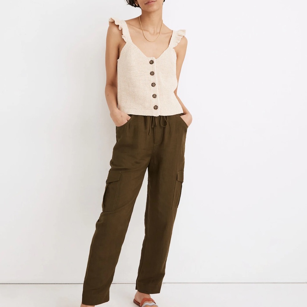 Pink Ruffle Strap Button-Down Top - image 2